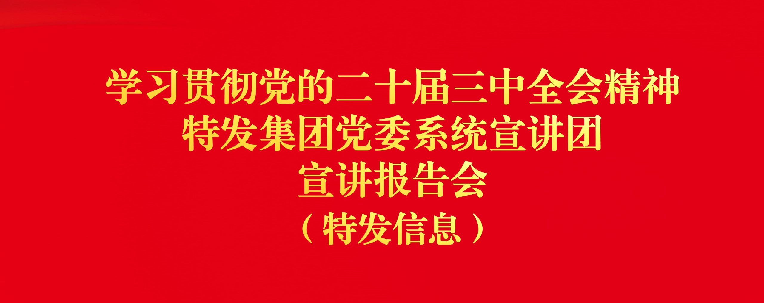 BC贷·(中国区)官方网站信息党委举行学习贯彻党的二十届 三中全会精神BC贷·(中国区)官方网站集团党委系统宣讲团宣讲报告会